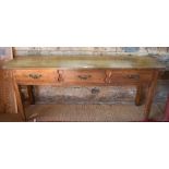 An old continental french three drawer low dresser