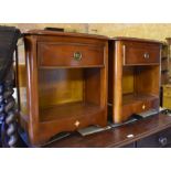 Brigitte Forestier - A pair of cherrywood bedside cabinets