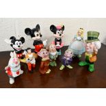 Ten various Walt Disney china figures