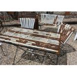 Painted metal patio set