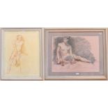 Two pastel figurative studies
