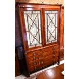 A Regency style mahogany media cabinet