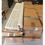 Nine new boxed old stock venetian wood slat blinds