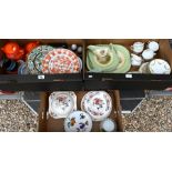 Three boxes of decorative ceramics