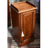 A Victorian mahogany 3/4 gallery top pot cupboard