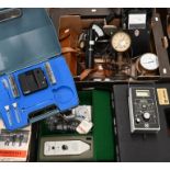 A quantity of vintage scientific equipment
