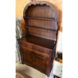 A Old Charm style arched back oak cottage dresser