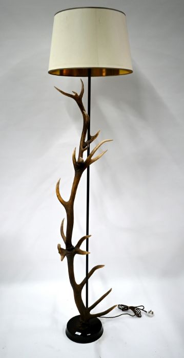 The Original Bookworks Ltd, an antler mounted standard lamp