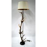 The Original Bookworks Ltd, an antler mounted standard lamp