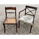 A single Regency carver to/w a side chair (2)