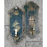 A pair of 'Tindle Lighting' brass wall sconces