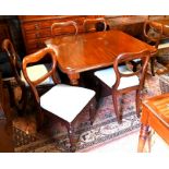 A Victorian style mahogany extending dining table and six chairs