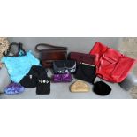 Thirteen various handbags and purses