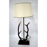 The Original Bookworks Ltd, an antler mounted table lamp