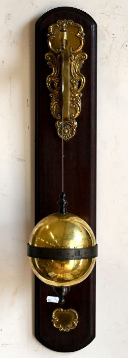 A Thwaites & Reed (no 347) brass falling globe gravity clock - Image 3 of 5