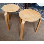 Attributed to Alvar Aalto model 60 for Finmar a pair of stools