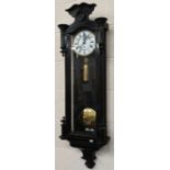 A large Vienna style single train wall clock