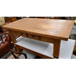 A modern oak rectangular coffee table