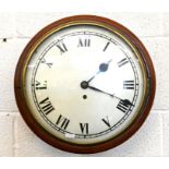 A mahogany cased English dial wall clock with eight-day fusee movement