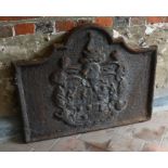 An old Armorial cast iron fireback