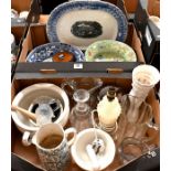 Various decorative ceramics and glass