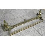 Rococo style brass fender