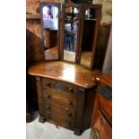 An Old Charm style oak chest and mirror (2)