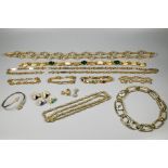 A collection of vintage costume jewellery