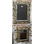 Two 19th century graduated carved giltwood mirrors in the Rococo style
