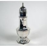 Edwardian silver sugar caster