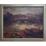 Impressionistic harbour scene