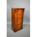 A Victorian mahogany six drawer Wellington chest