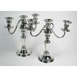 Pair of epns baluster candelabra