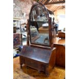 A Queen Anne platform dressing mirror