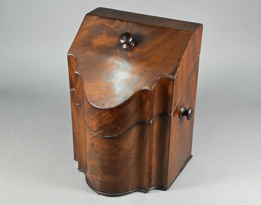 A Georgian knife box to/with a tea caddy (2) - Image 5 of 8