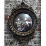 A Victorian gilt framed convex mirror