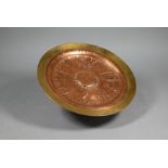 A 19th century French bronze and copper tazza