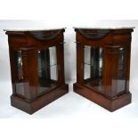 A good pair of antique French Empire style vitrines (2)