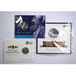 Royal Mint £100/£50/£20 fine silver coins