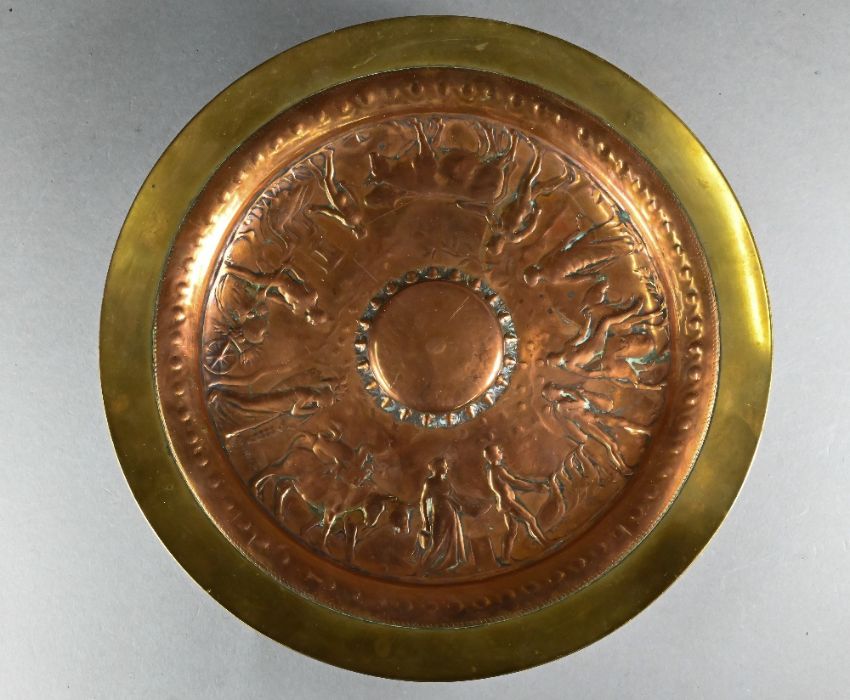 A 19th century French bronze and copper tazza - Image 3 of 4