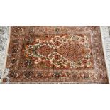 A fine Turkish Hereke silk prayer rug