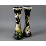 A large pair of Moorcroft 'Moon Shadows' waisted vases