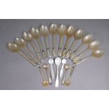 Set of twelve horn tea/caviar spoons