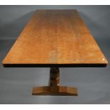 Robert ''Mouseman'' Thompson (Kilburn), an adzed top oak refectory dining table