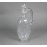 A Victorian Aesthetic Movement wine ewer and stopper