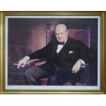 An Arthur Pan lithographic print of Sir Winston Churchill