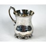 A Victorian silver baluster half-pint mug