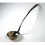 A George II Irish silver punch ladle