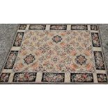 A classic Aubusson style needlepoint rug