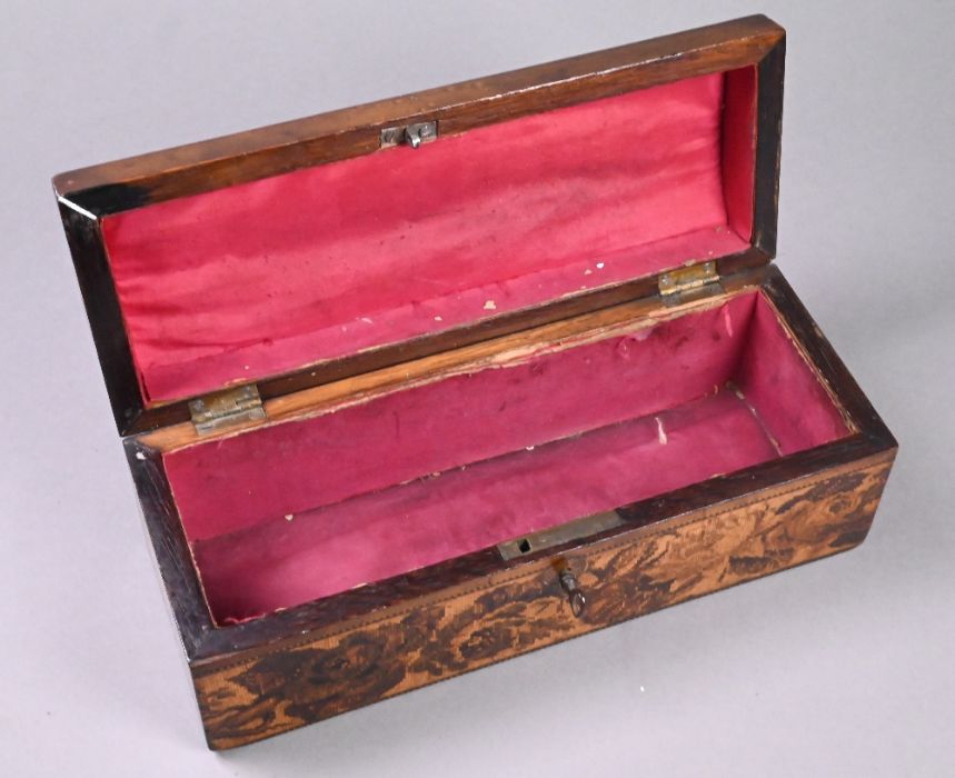 A Victorian Tunbridge Ware glove-box with domed cover - Image 6 of 6